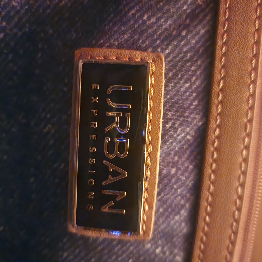 Urban Expressions Tan Cooper Satchel Handbag With Add'l Shoulder Strap. NWOT. - Picture 2 of 6
